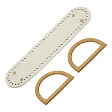 Bag Bases for Crochet 10.2" x 2.7" Oval Bag Bottom Shaper with Handle White