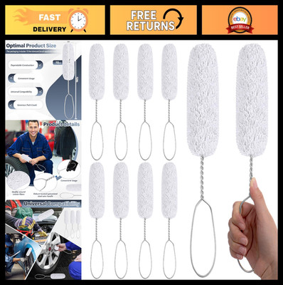 10 Pack Tire Lube Brush Applicator Swabs - 11.8'' Extra Long Handle for Tires
