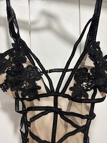 For Love & Lemons Skivvies Rylie Rose Bodysuit Size Small RARE