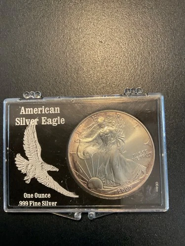 2000  AMERICAN SILVER EAGLE  1  OZ.  UNC