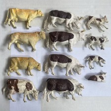 NP474 Bundle of Britains vintage farm toy animals - herd of cows and calves