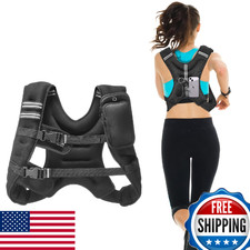 VEVOR Weighted Vest, 12 lbs Weight Vest with Reflective Stripe, Adjustable Buckl