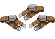 Front Bench Lap Seat Belts Ute Pickup Falcon Holden F100 C10 Copper Brown Set 3