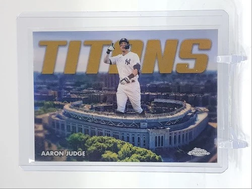 AARON JUDGE 2023 TOPPS CHROME TITANS GOLD REFRACTOR YANKEES /50 Q1217 - Picture 1 of 2