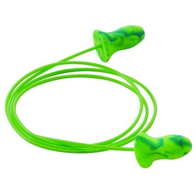 Meteors  Disposable Earplugs, Foam, Green, Corded, Small Moldex 6632