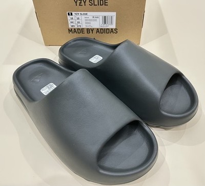 NEW IN BOX adidas Yeezy Slides Dark Onyx ID5103 Men's Size 10