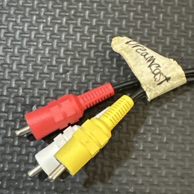 Genuine Official OEM Sega Dreamcast Composite RCA AV Cable - Tested & Works