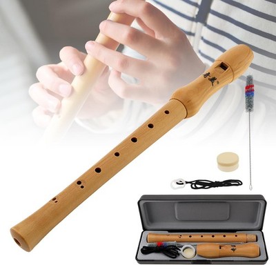 Recorder Instrument for Beginners, Solid Wood Baroque fingering C Key Soprano...