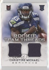 2013 Momentum Rookie Team Threads Combo Materials /399 Christine Michael #26 0q3