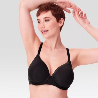 Bali 40C Black Comfort Underwire T-Shirt Bra With Convertible Straps