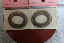 Miniature Picture Frames Ornate Vintage Gold Brass Tone Lot of 2 for dollhouse