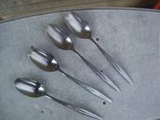 4 Prudential Wheat Sprig Stainless Steel Flatware 4 Tablespoons VERY GOOD