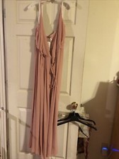 David’s Bridal Bridesmaid Dress. Size 12. Wrap Around Tie Closure. Blush Pink.