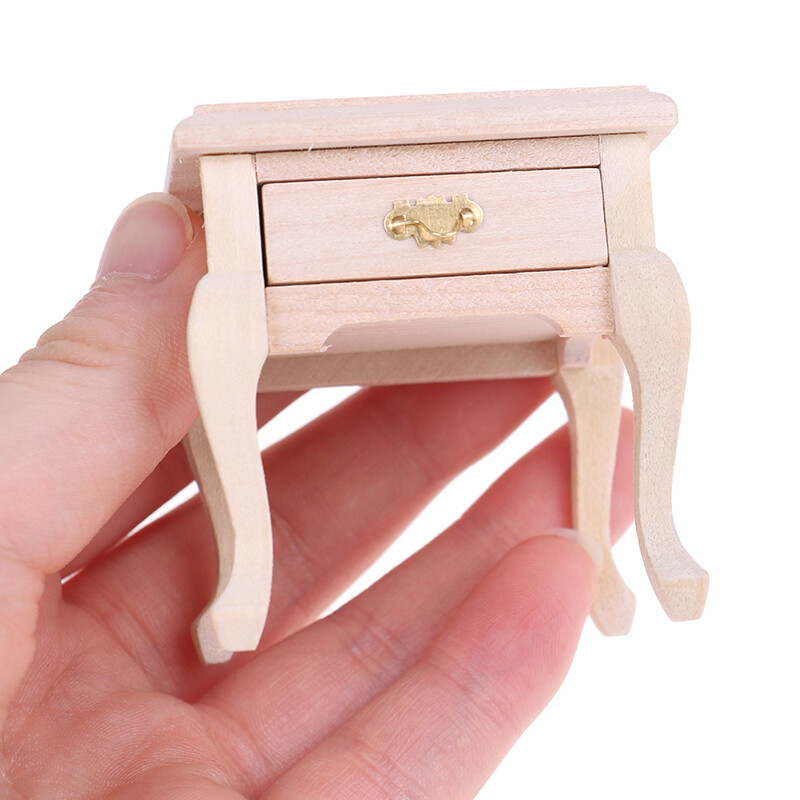 112 Dollhouse Mini Furniture Bedside Locker Doll House