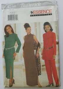 BUTTERICK #4738 MISS SIZE 8-10-12 PETITE DRESS TUNIC PANTS & SHAWL PATTERN UNCUT