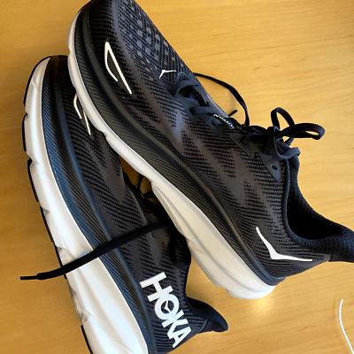 Hoka Men\'s Black and White Running Shoes size 11B HOKA Men main image 3