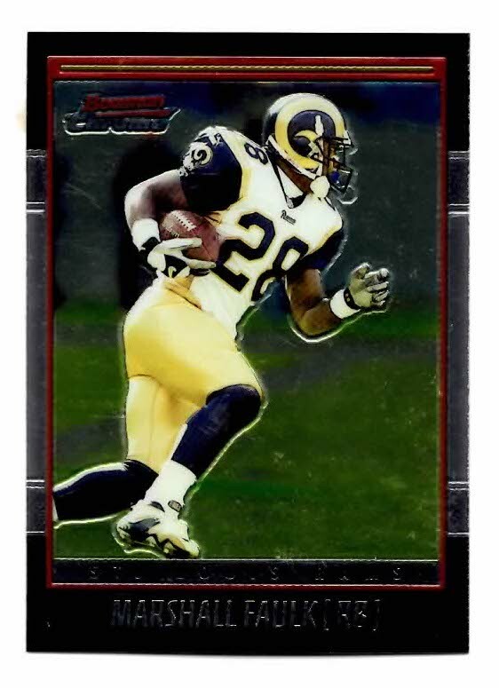 Marshall Faulk 2001 Bowman Chrome #14 Football Card