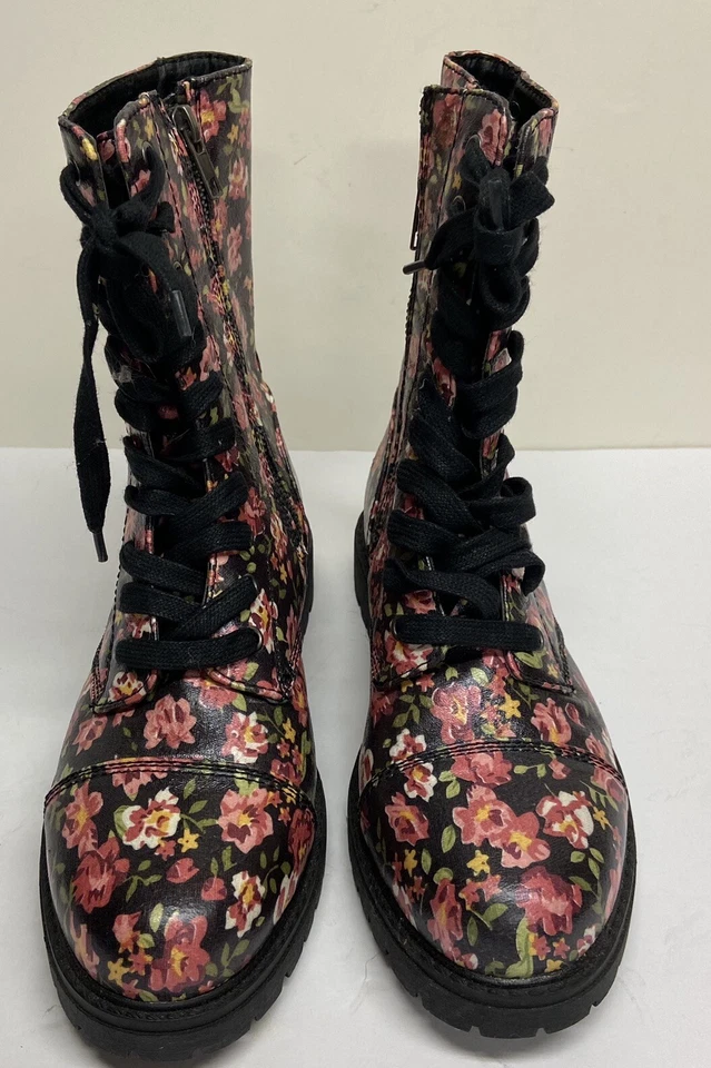 Botas de combate florales para mujer Madden Girl talla 7 nuevas Foto 3 de 4