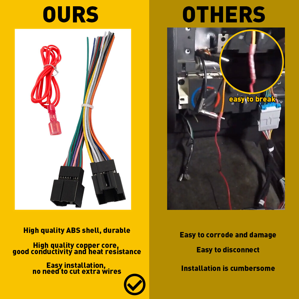 Radio Wiring Harness Adapter For 2007-2014 Cadillac Chevy GMC | 2-Piece Set