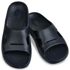 Spenco Men's Fusion 2 Black sandal slide slip-on  Medium ( D, M )