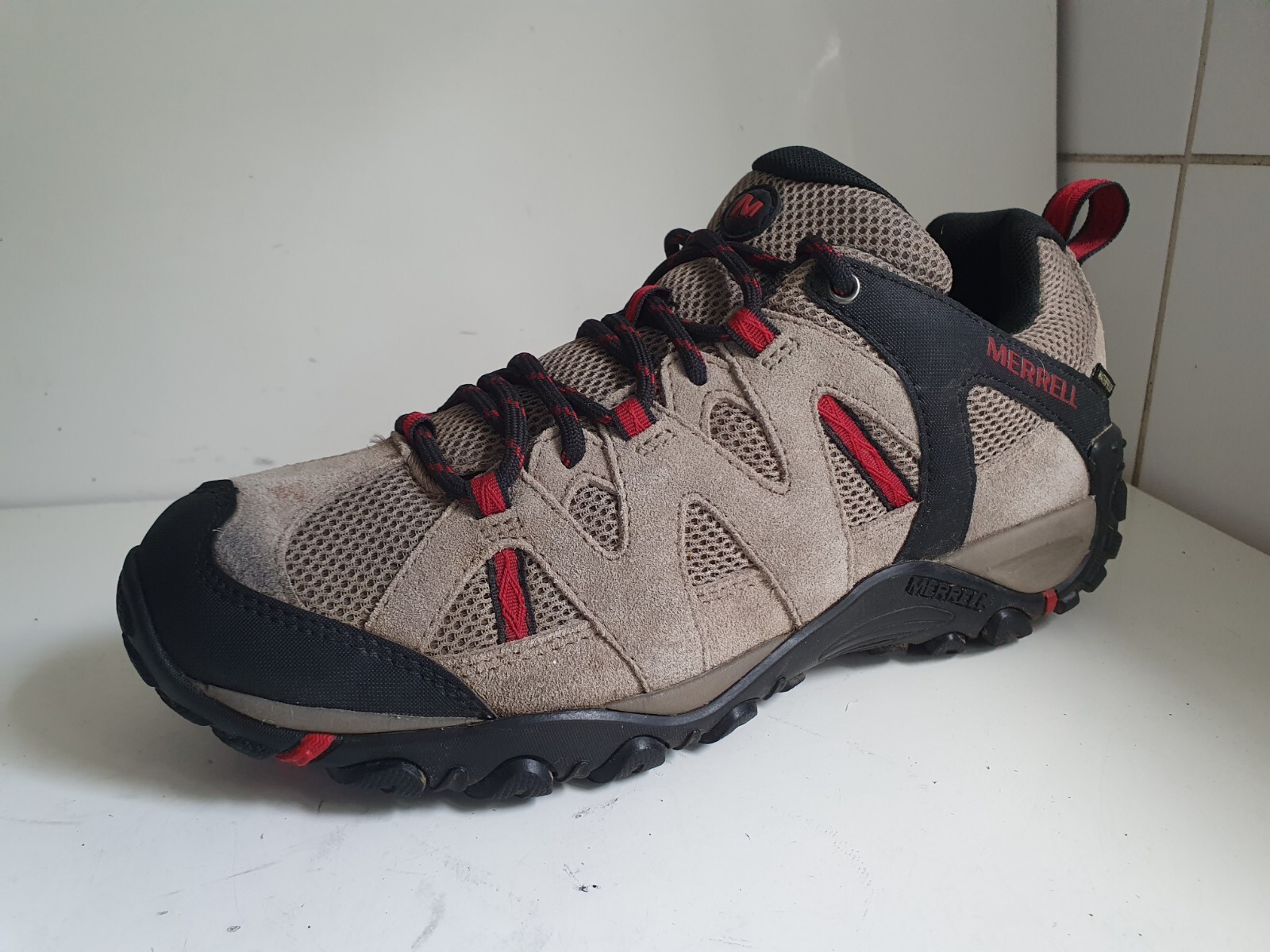 SCARPE IMPERMEABILI MERRELL DEVERTA 2 UK 7 5 EU 41 5 DA UOMO ROSSO TALPA ESCURSIONISMO CORSA