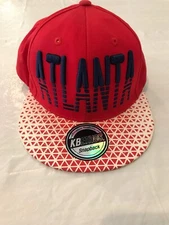 Atlanta KB Ethos Premium Headwear Snapback Flat Brim Trucker Hat