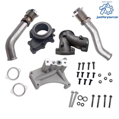 Turbo Up Pipe Kit with NON-EBPV Pedestal + Exhaust Housing For 99.5-03 Ford 7.3L