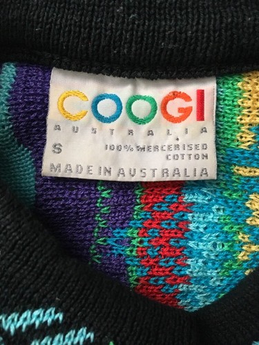Vintage COOGI 3D MERCERISED COTTON SWEATER Multi Color Small Hip Hop - Picture 12 of 12