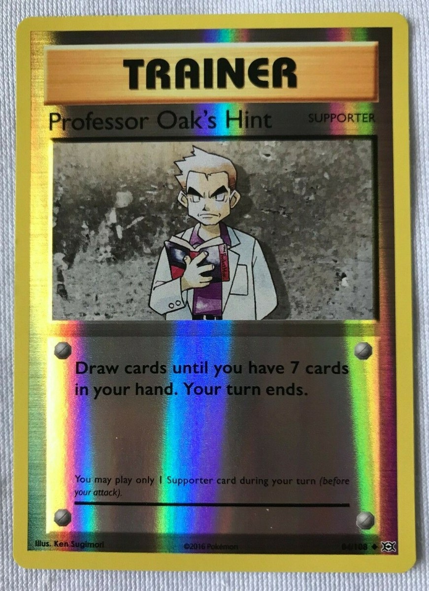 Professor Oak's Hint REVERSE HOLO 84/108 Pokemon Trainer XY