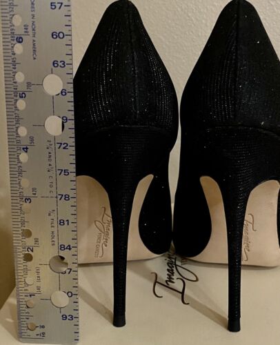 IMAGINE VINCE CAMUTO IM-ORRE PUMPS BLACK METALLIC FABRIC SIZE: 7 1/2M NEW - Picture 3 of 4
