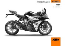 KTM Owners Manual Book Guide 2019 RC 390 US & 2019 RC 390 R US