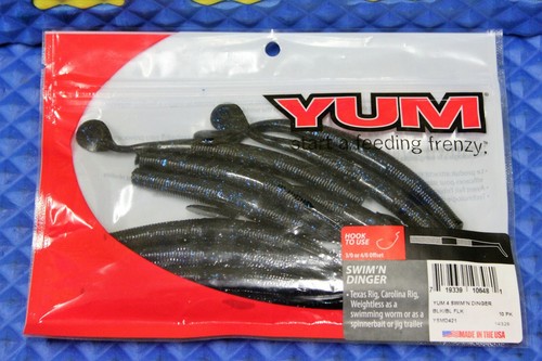 Yum 4" Swim'N Dinger Bait 10 Pack YSMD4 EACH PACK SOLD SEPARATELY!! - Picture 9 of 21