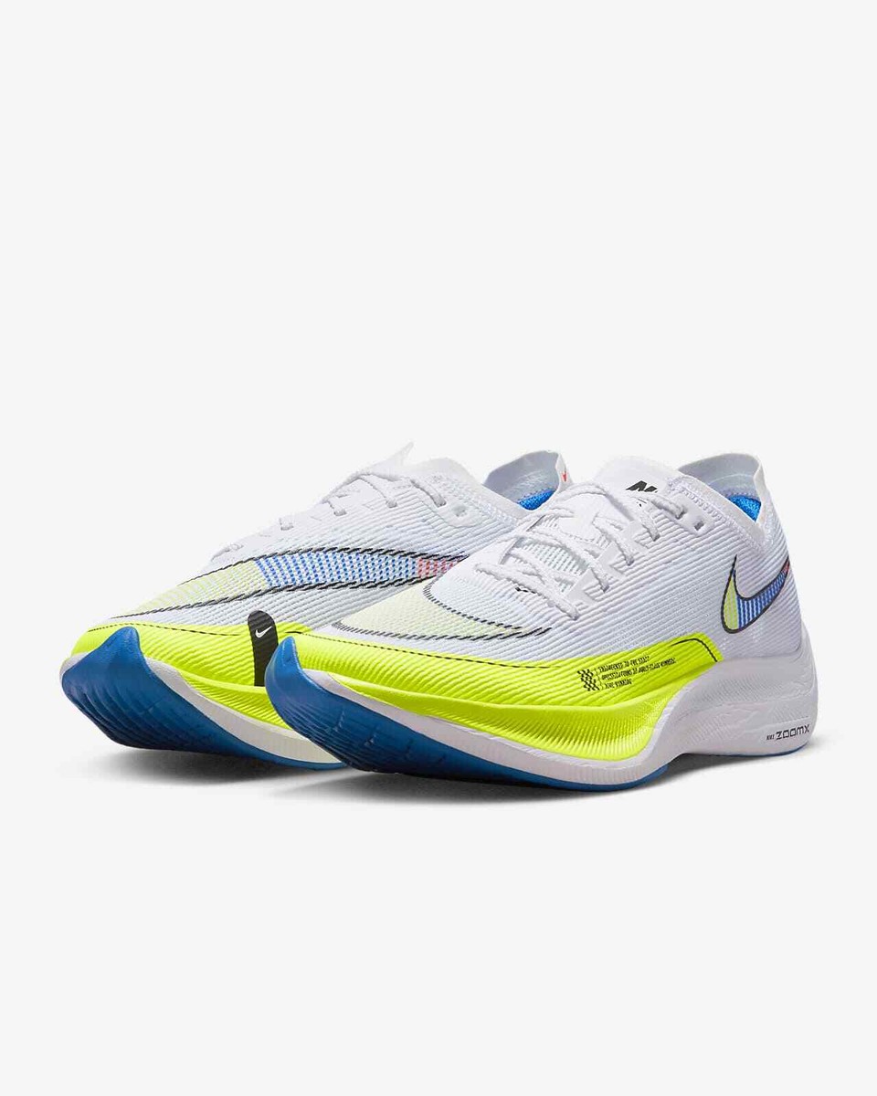 Nike Zoom X Vaporfly Next % II Running Shoes White/Volt/Blue