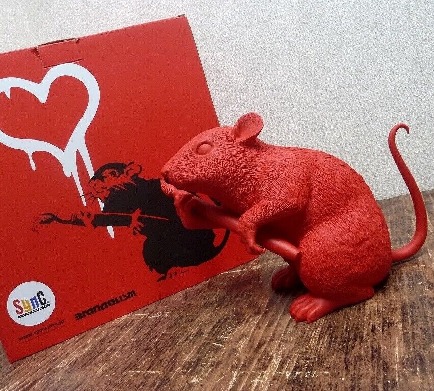 新品】MEDICOM TOY BANKSY LOVE RAT RED Ver.-