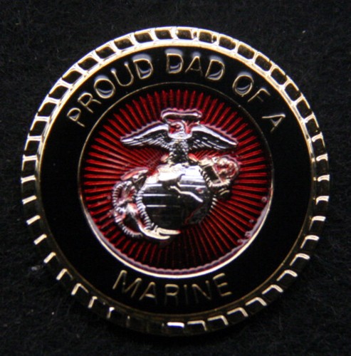 # PROUD DAD OF A US MARINE HAT PIN UP 