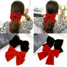 Big Bow Hair Clip Velvet Barrette Hairpin Women Girl Ponytail Hair Accessories