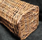Vintage Wicker Wrapped Square Wine or Whiskey BOTTLE with Handle 12" tall - LOOK — photo 8