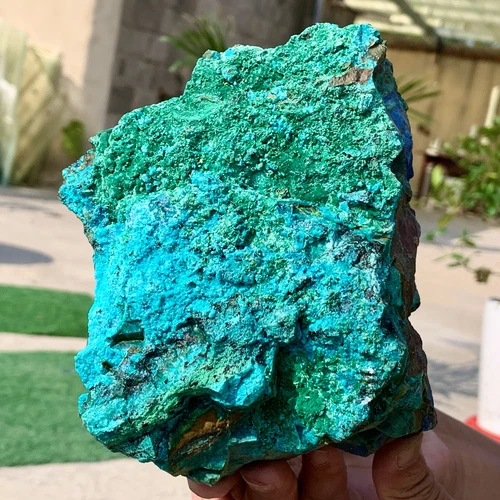 4.34LB Natural Malachite transparent cluster rough mineral Crystal sample