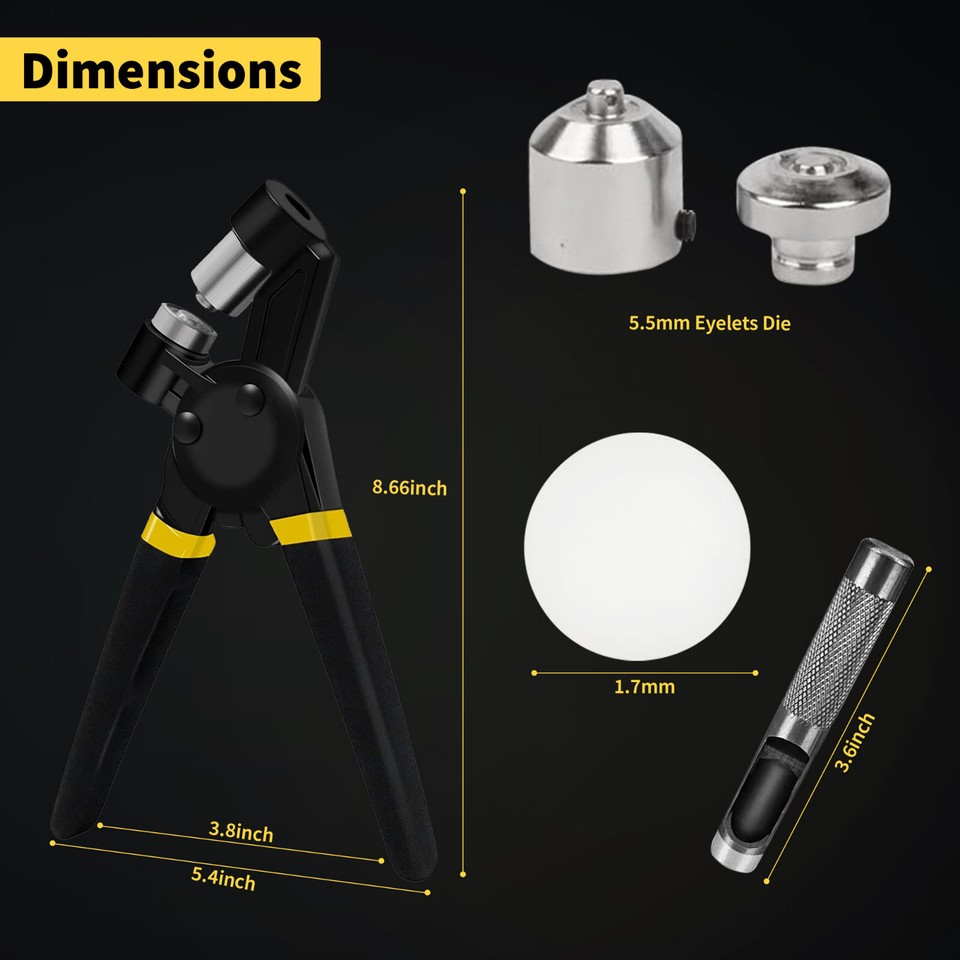 Eyelet Punch Kit Hole punch Die Tool for DIY Tarpaulin Ring Repair