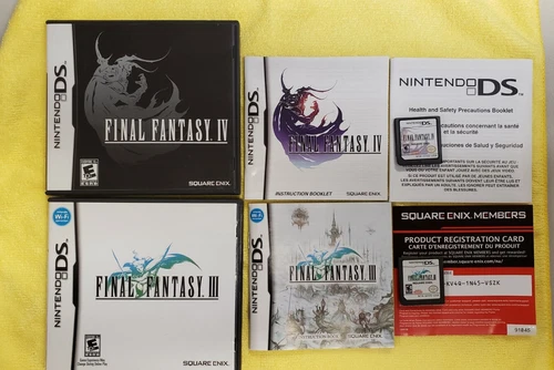 Final Fantasy III & Final Fantasy IV (Nintendo DS, 2008) Both CIB. Tested.