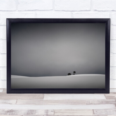 Winter einfache zwei Bäume Landschaft Schneewittchen Polen Wandkunstdruck