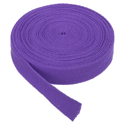 Baumwollköperband 20mm 10M Baumwollband Schrägband Herringbone Webbing Lavendel