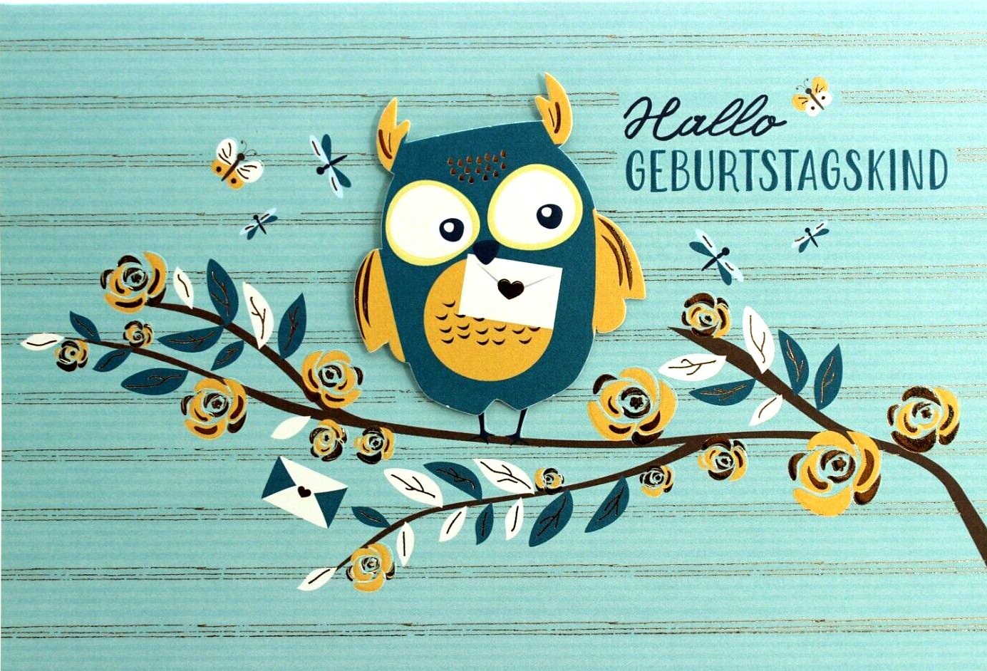 Eule Geburtstagskarte Karte Glückwunschkarte Geburtstag Kind Eulen Grußkarte