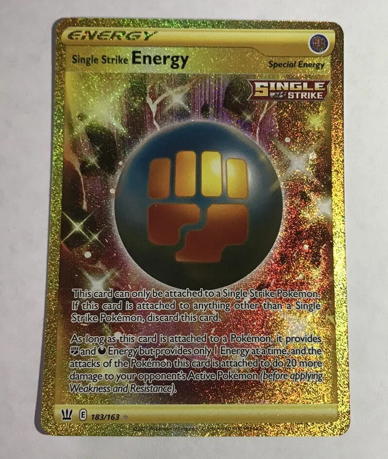 Single Strike Energy 183/163 Battle Styles secret Rare Gold Holo Pokmon TCG  | eBay