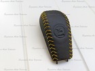 <!--F#f_0-->VE HSV BLACK LEATHER & YELLOW STITCHING AUTO GEAR SELECTOR TOP -CLUBSPORT GRANGE<!--F/-->