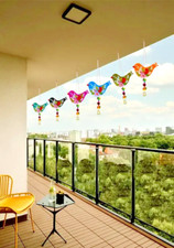 "Handmade Multicolor Bird Wall Hanging   Eco-Friendly Decorative Showpiece
