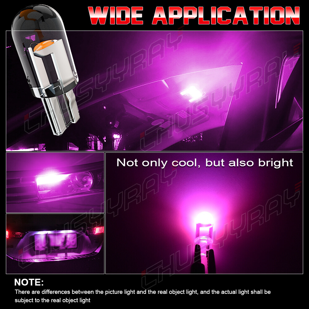2PCS T10 194 Wholesale Pink purple 5SMD LED for Honda License