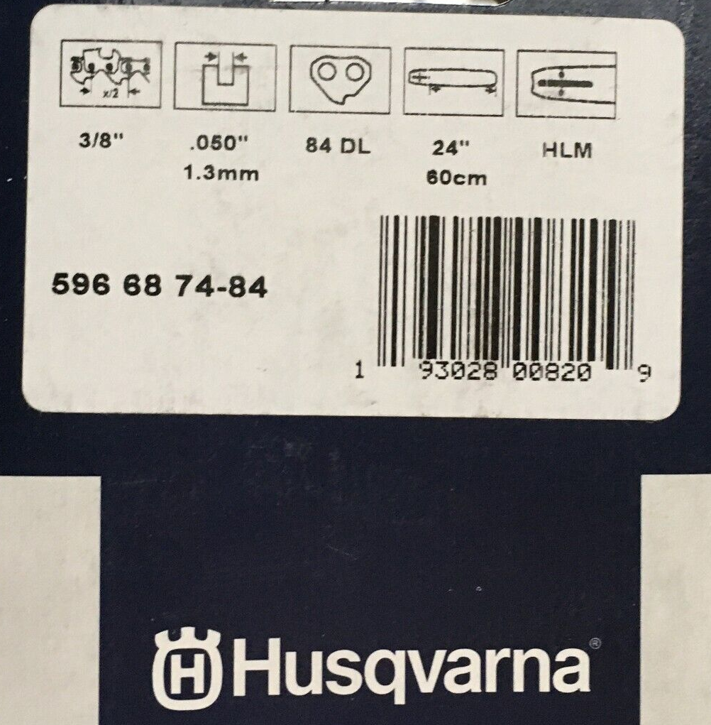 Husqvarna XTOUGH Chainsaw Bar,24" 3/8"Pitch .050 Gauge, 596 68 7484