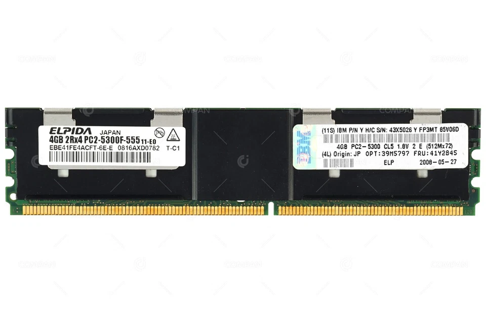 41Y2845 IBM 4GB 2RX4 PC2 5300F DDR2 MEMORY - 39M5797 - Bild 2 von 4