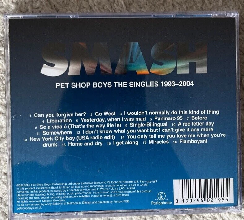 Pet Shop Boys " Smash (the Singles 1993–2004 )" - Image 2 of 2